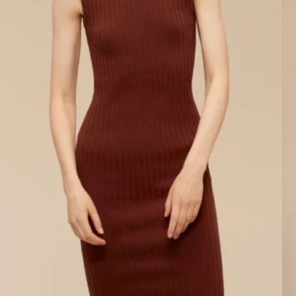 Aritizia wool blend bodycon dress XS Dark Grey - Picture 4 of 4